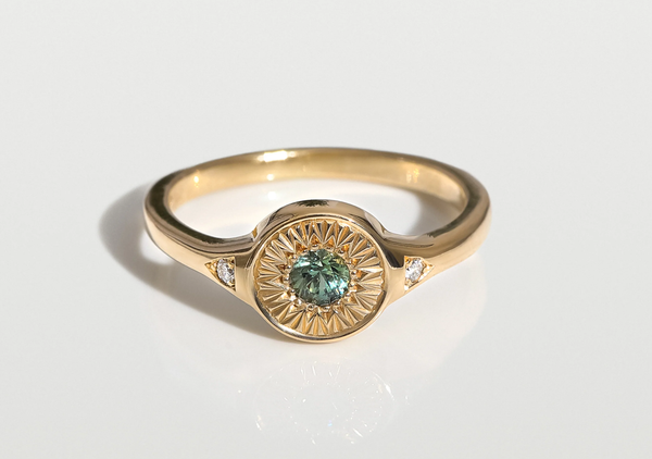 Montana Sapphire Starburst Ring