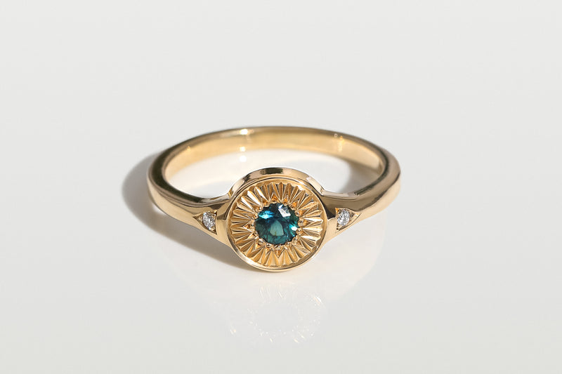 Australian Sapphire Starburst Ring