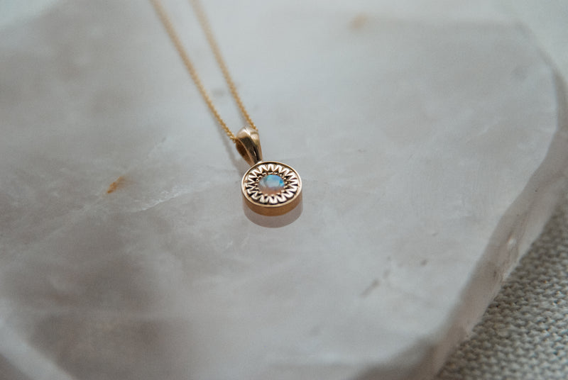 Australian Opal Starburst Necklace