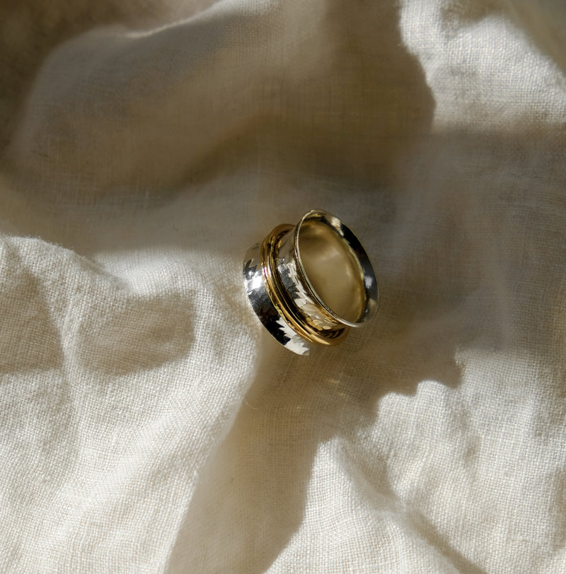 Silver and Gold Meditation Ring