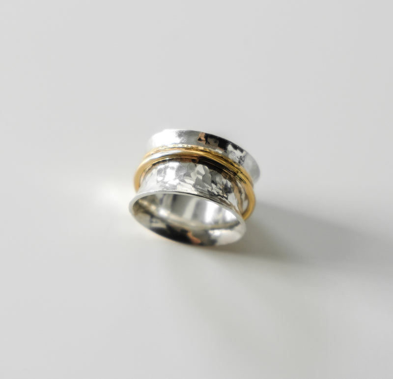 Silver and Gold Meditation Ring